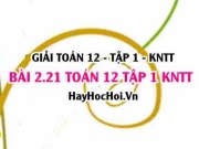 Bài 2.21 SGK Toán 12 tập 1 Kết nối tri thức